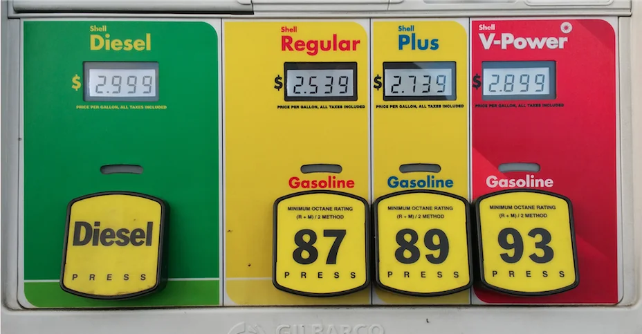 Gas pump price photo example